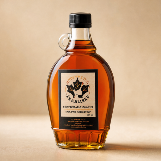 Bouteille de sirop d'érable traditionnelle 250 ml
